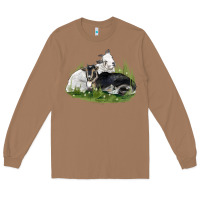 Toasted Coconut two baby nigerian dwarf goat Long Sleeve Tee - LillyAllenDesigns