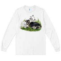 White two baby nigerian dwarf goat Long Sleeve Tee - LillyAllenDesigns