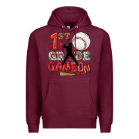 Burgundy back to school 1st baseball game on Premium Hoodie - NancyCooperArtShop