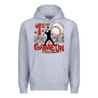 Heather Grey back to school 1st baseball game on Premium Hoodie - NancyCooperArtShop
