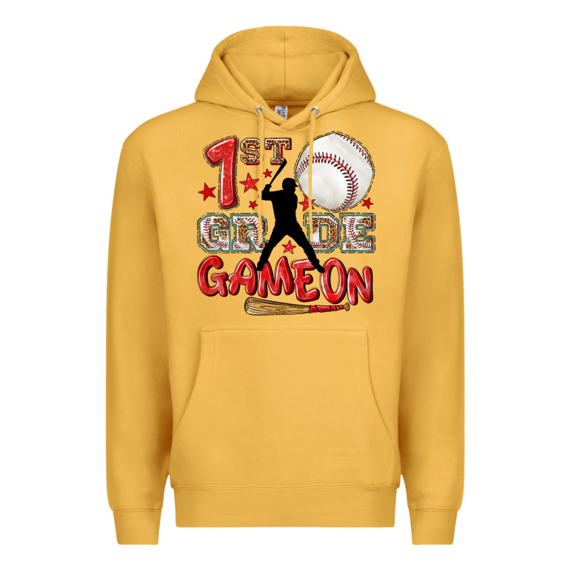 Back To School 1st Baseball Game On Premium Hoodie by NancyCooperArtShop | Teevron
