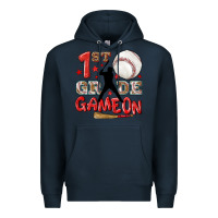 Navy back to school 1st baseball game on Premium Hoodie - NancyCooperArtShop