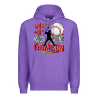 Purple back to school 1st baseball game on Premium Hoodie - NancyCooperArtShop