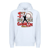 White back to school 1st baseball game on Premium Hoodie - NancyCooperArtShop