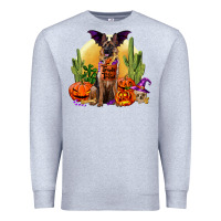 Heather Grey Halloween german shepherd Premium Sweatshirt - RanaPortraitStore