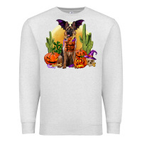 Oatmeal Heather Halloween german shepherd Premium Sweatshirt - RanaPortraitStore