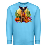 Ocean Blue Halloween german shepherd Premium Sweatshirt - RanaPortraitStore