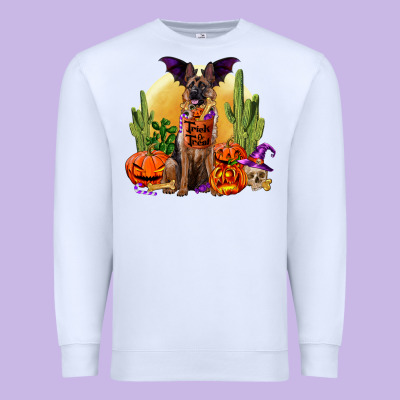 Halloween German Shepherd Premium Sweatshirt Designed By Ranaportraitstore