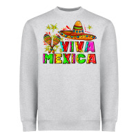 Heather Grey viva mexica Heavyweight Sweatshirt - AdoDesignShop