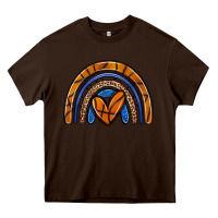 Chocolate Brown basketball rainbow Heavy Core Tee - Zillion Design Studio
