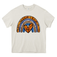 Cream basketball rainbow Heavy Core Tee - Zillion Design Studio