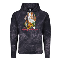 Cloud Black happy easter with bunny and sunflowers Vintage Hoodie - RanaPortraitStore