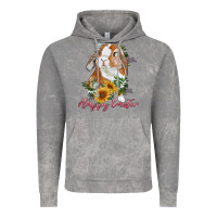 Cloud Rock happy easter with bunny and sunflowers Vintage Hoodie - RanaPortraitStore