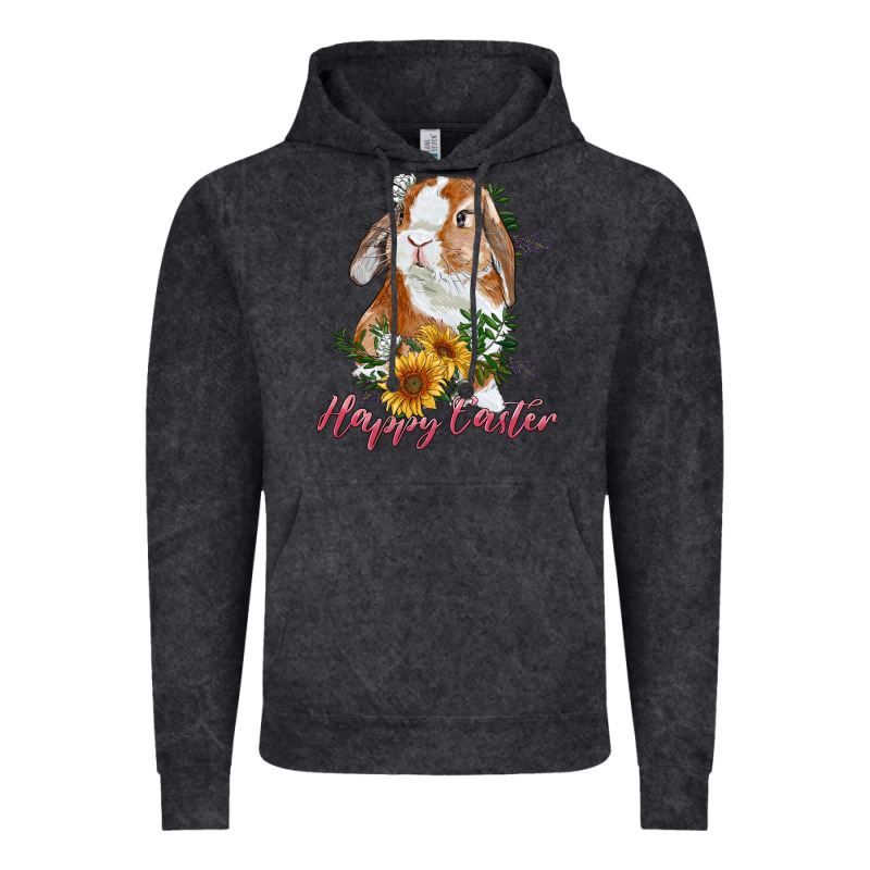 Happy Easter With Bunny And Sunflowers Vintage Hoodie by RanaPortraitStore | Teevron