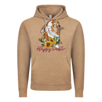 Vintage Coffee happy easter with bunny and sunflowers Vintage Hoodie - RanaPortraitStore