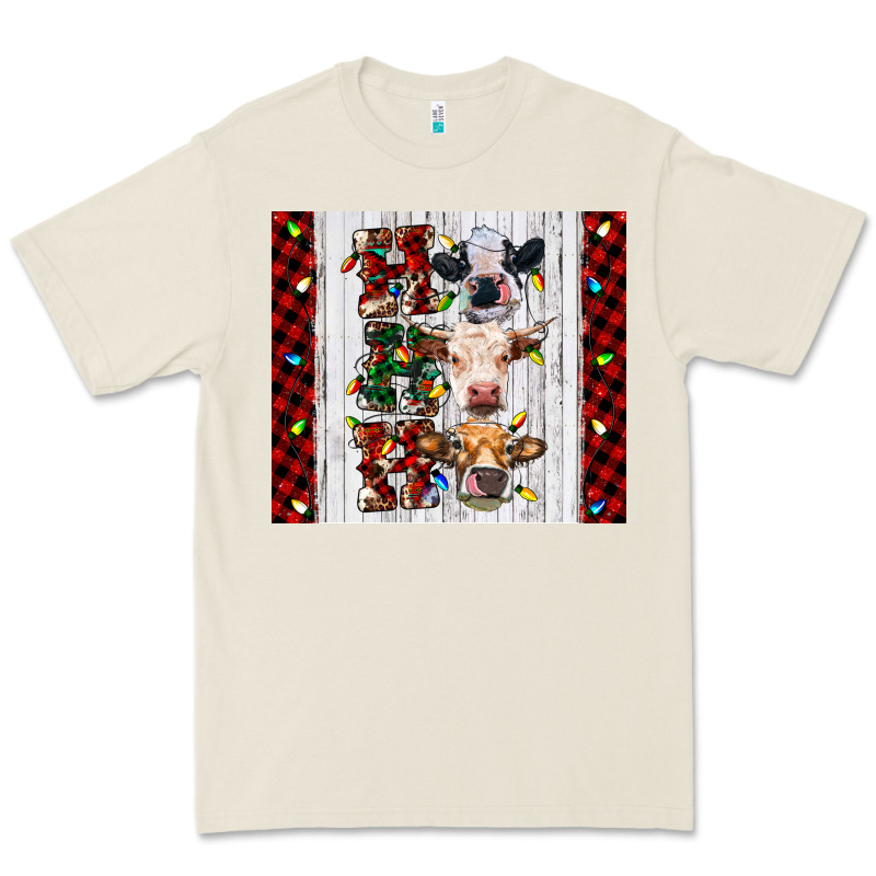 Ho Ho Ho Christmas Cow Premium Tee by RanaPortraitStore | Teevron