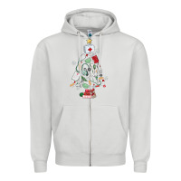 Dove Grey nurse christmas tree Zipper Hoodie - MaliasSmallBusiness