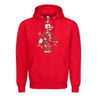 Red nurse christmas tree Zipper Hoodie - MaliasSmallBusiness