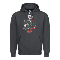 Smoke nurse christmas tree Zipper Hoodie - MaliasSmallBusiness