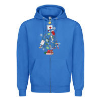 True Royal nurse christmas tree Zipper Hoodie - MaliasSmallBusiness