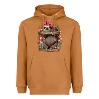 Meerkat cute floral baby sloth Heavyweight Hoodie - Jasminsmagicworld