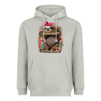 Moon Dust cute floral baby sloth Heavyweight Hoodie - Jasminsmagicworld