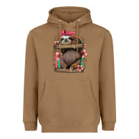 Toasted Coconut cute floral baby sloth Heavyweight Hoodie - Jasminsmagicworld