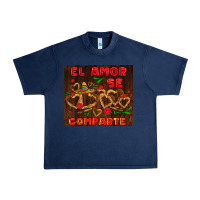 Navy el amor se comparte with churros Urban Heavy Tee - AdoDesignShop