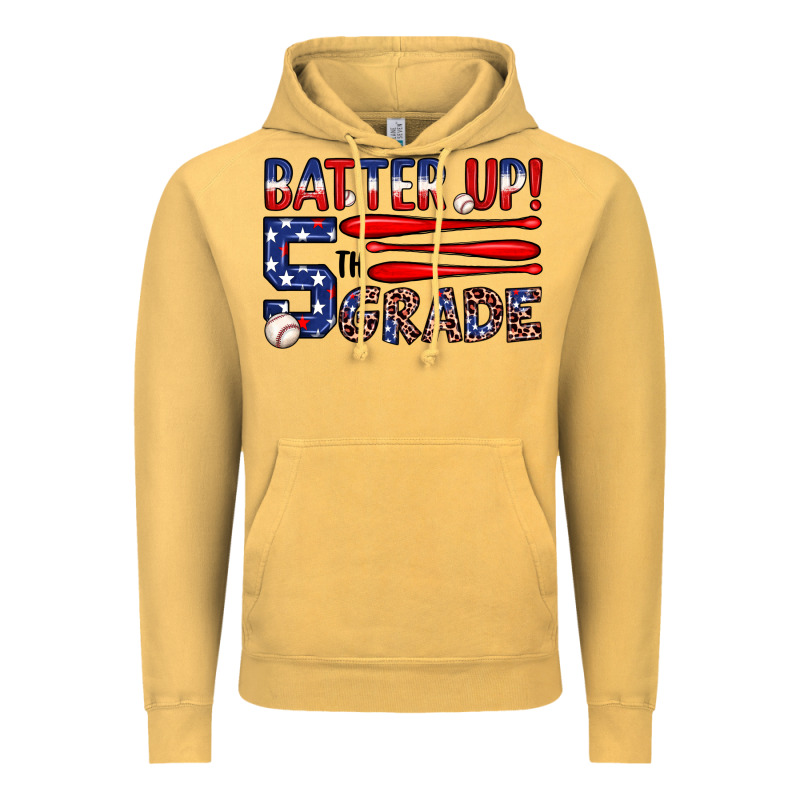 Batter Up 5th Grade Vintage Hoodie by JahusDesignShop | Teevron