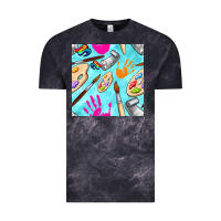 Cloud Black find art class seamless pattern Vintage Tee - BundleAndBundleShop
