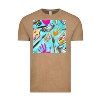 Vintage Coffee find art class seamless pattern Vintage Tee - BundleAndBundleShop
