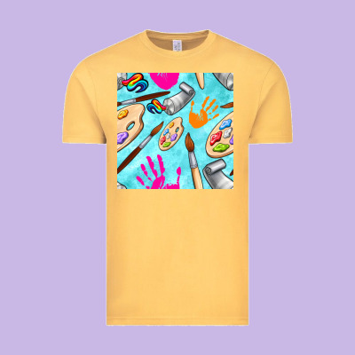 Find Art Class Seamless Pattern Vintage Tee Designed By Bundleandbundleshop