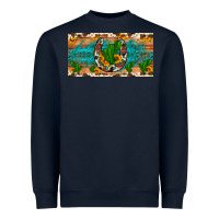 Navy cactus sunflower horseshoe license plate Heavyweight Sweatshirt - Artiststas