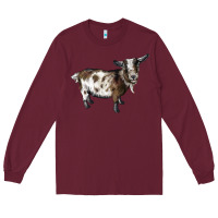 Burgundy Nigerian Dwarf Goat Long Sleeve Tee - LillyAllenDesigns