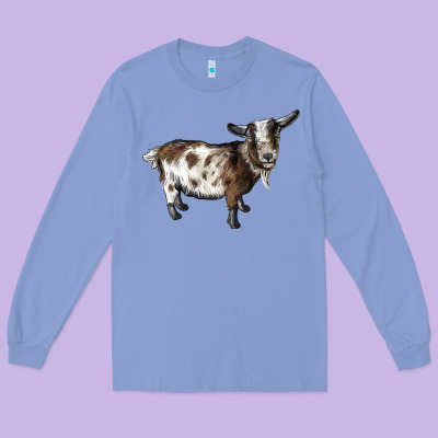 Nigerian Dwarf Goat Long Sleeve Tee Designed By Lillyallendesigns