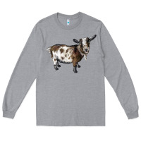 Heather Grey Nigerian Dwarf Goat Long Sleeve Tee - LillyAllenDesigns