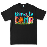 Black born to camp Premium Tee - Zillion Design Studio