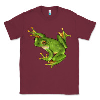 Burgundy White Lipped Tree Frog Illustrations Classic Tee - LillyAllenDesigns