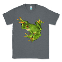 Charcoal Heather White Lipped Tree Frog Illustrations Classic Tee - LillyAllenDesigns