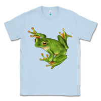 Dusty Blue White Lipped Tree Frog Illustrations Classic Tee - LillyAllenDesigns