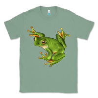 Sage White Lipped Tree Frog Illustrations Classic Tee - LillyAllenDesigns