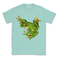 Seafoam White Lipped Tree Frog Illustrations Classic Tee - LillyAllenDesigns