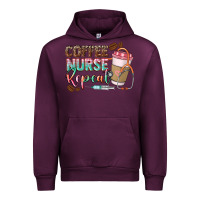 Mauve Wine coffee nurse repeat Urban Hoodie - CowGirlArtShop