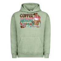 Pigment Oil Green coffee nurse repeat Urban Hoodie - CowGirlArtShop