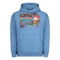 Pigment Pebble Blue coffee nurse repeat Urban Hoodie - CowGirlArtShop