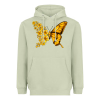 Childhood Cancer Butterfly Heavyweight Hoodie | Teevron