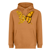 Meerkat childhood cancer butterfly Heavyweight Hoodie - Jasminsmagicworld
