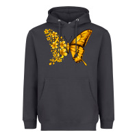 Smoke childhood cancer butterfly Heavyweight Hoodie - Jasminsmagicworld