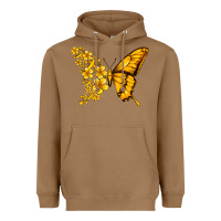 Toasted Coconut childhood cancer butterfly Heavyweight Hoodie - Jasminsmagicworld