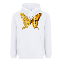 White childhood cancer butterfly Heavyweight Hoodie - Jasminsmagicworld